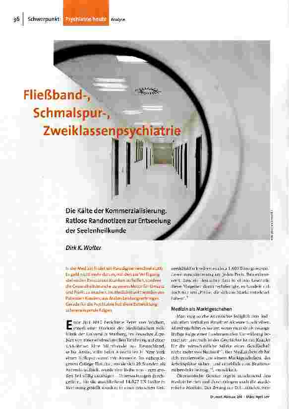 Fließband-; Schmalspur-, Zweiklassenpsychiatrie