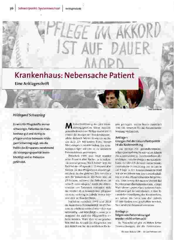 Krankenhaus: Nebensache Patient