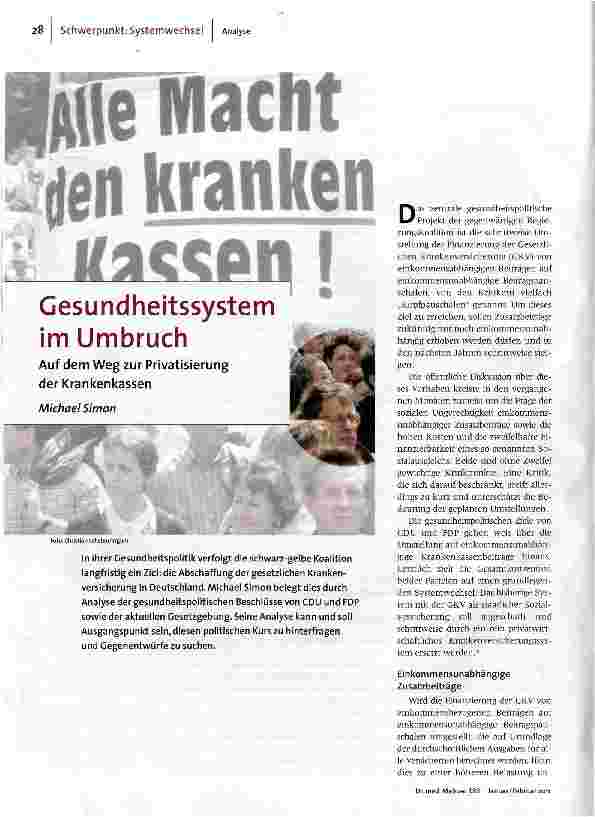 Gesundheitssystem im Umbruch