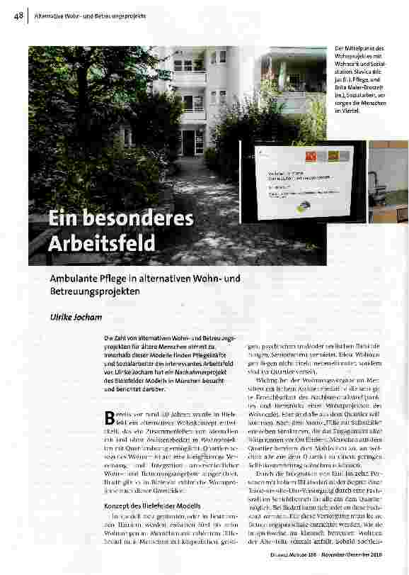 Ein besonderes Arbeitsfeld