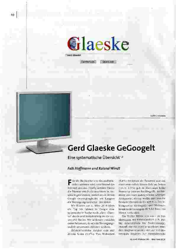 Gerd Glaeske GeGoogelt