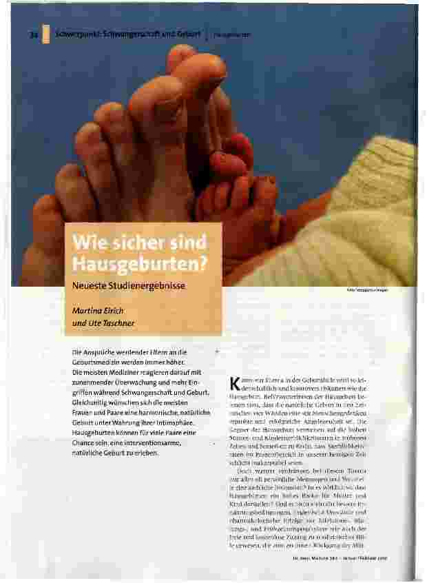 Wie sicher sind Hausgeburten?