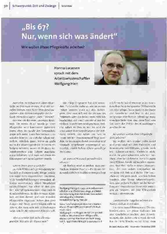 Bis 67? nur, wenn sich etwas ändert