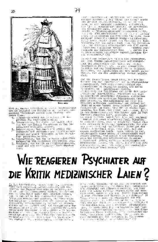 Wie reagieren Psychiater auf Kritik medizinischer Laien?