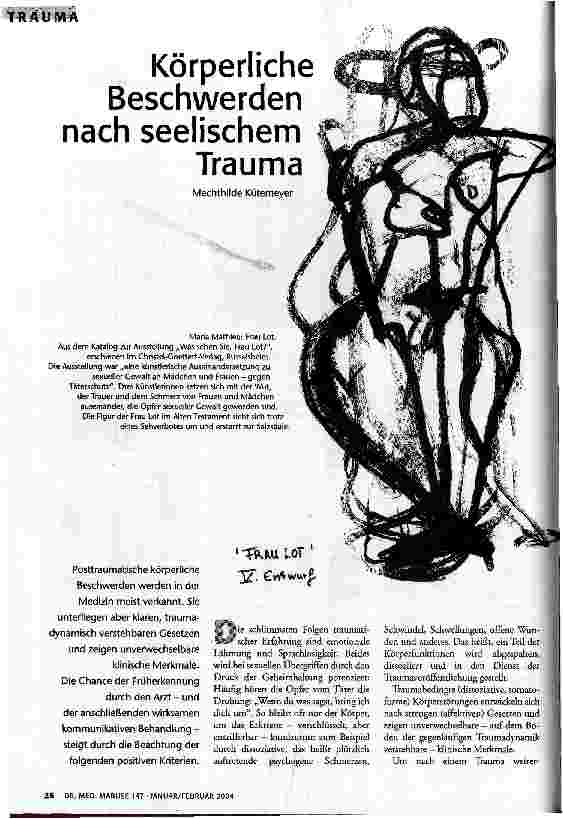 Körperliche Beschwerden nach seelischem Trauma