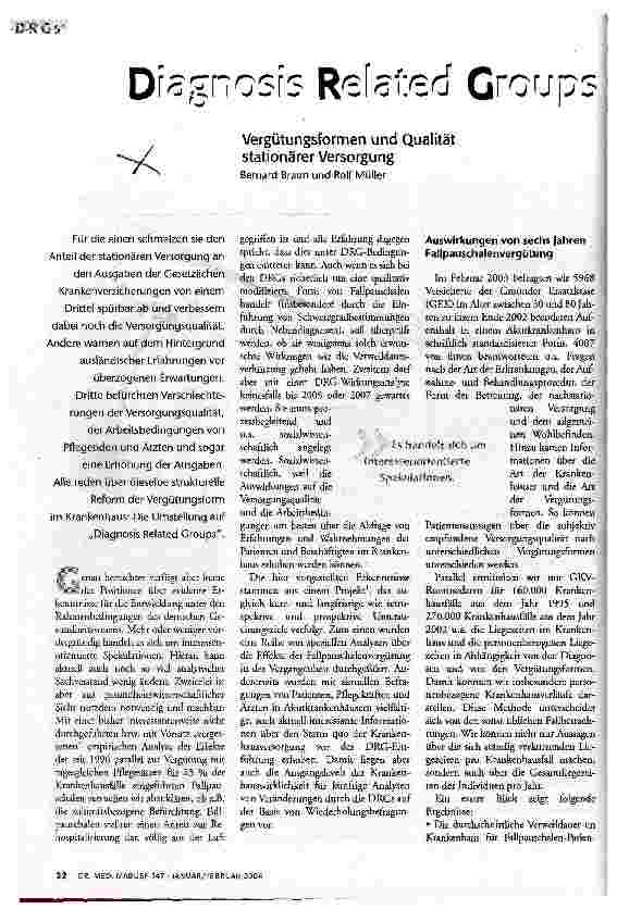 Diagnosis Related Groups