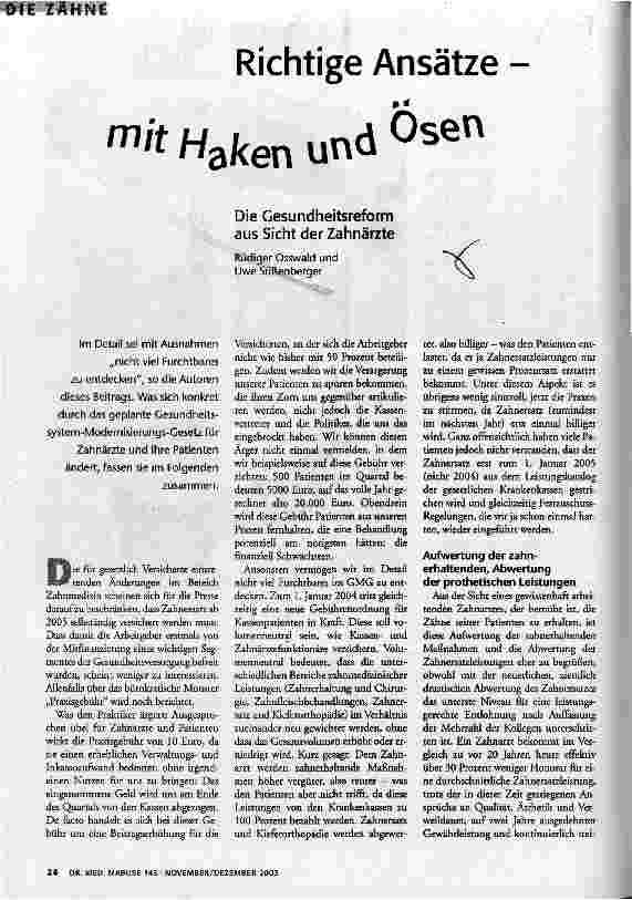 Richtige Ansätze - mit Haken und Ösen