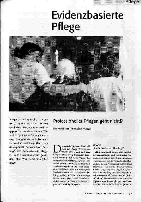 Evidenzbasierte Pflege Professioneller Pflegen geht nicht?