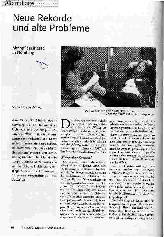 Neue Rekorde und alte Probleme Altenpflegemesse in Nürnberg