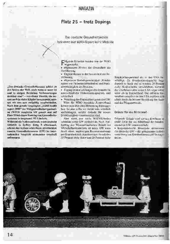 Platz 25 - trotz Dopings Das deutsche Gesundheitswesen bekommt laut WHO-Report keine Medaille