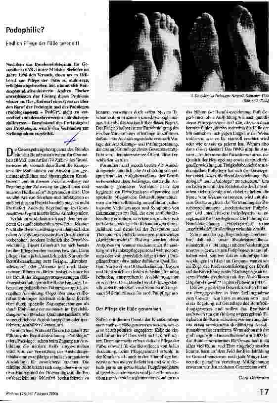 Podophilie? Endlich Pflege der Füße geregelt