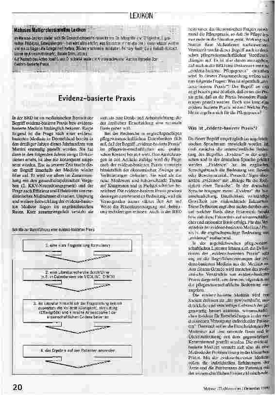 Evidenz-basierte Praxis