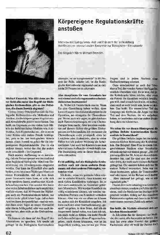 Körpereigene Regulationskräfte anstoßen