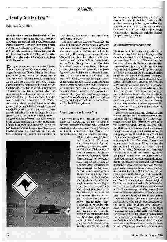 Deadly Australiens Brief aus Australien