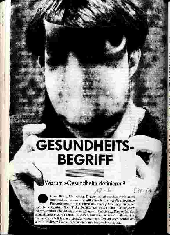 Gesundheitsberiff Warum Gesundheit definieren?