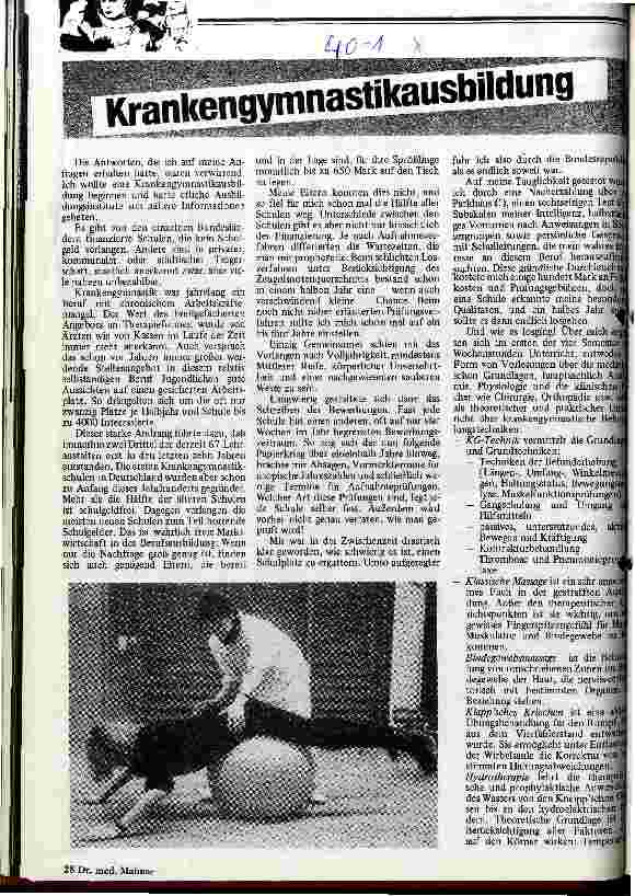 Krankengymnastikausbildung
