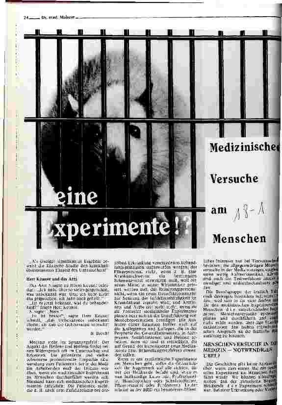 Medizinische Versuche am Menschen