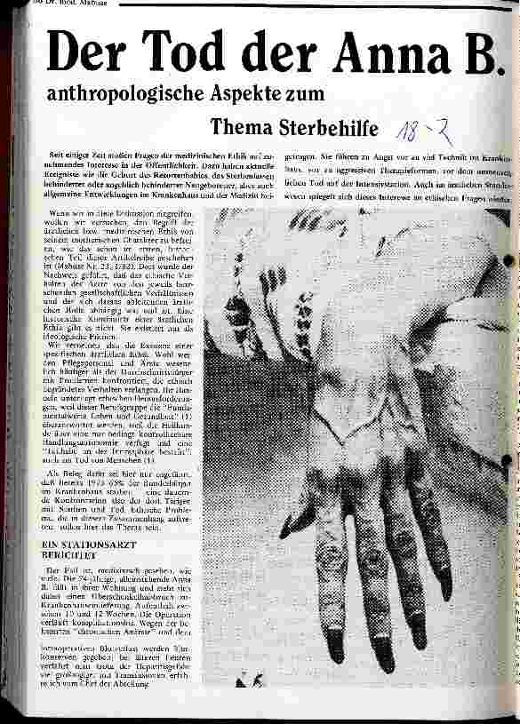 [doc_9152] Der Tod der Anna B. Anthropologische Aspekte zum Thema Sterbehilfe