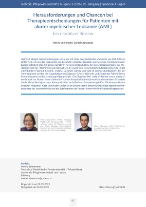 Herausforderungen und Chancen bei Therapieentscheidungen für Patienten mit akuter myeloischer Leukämie (AML) Ein narrativer Review
