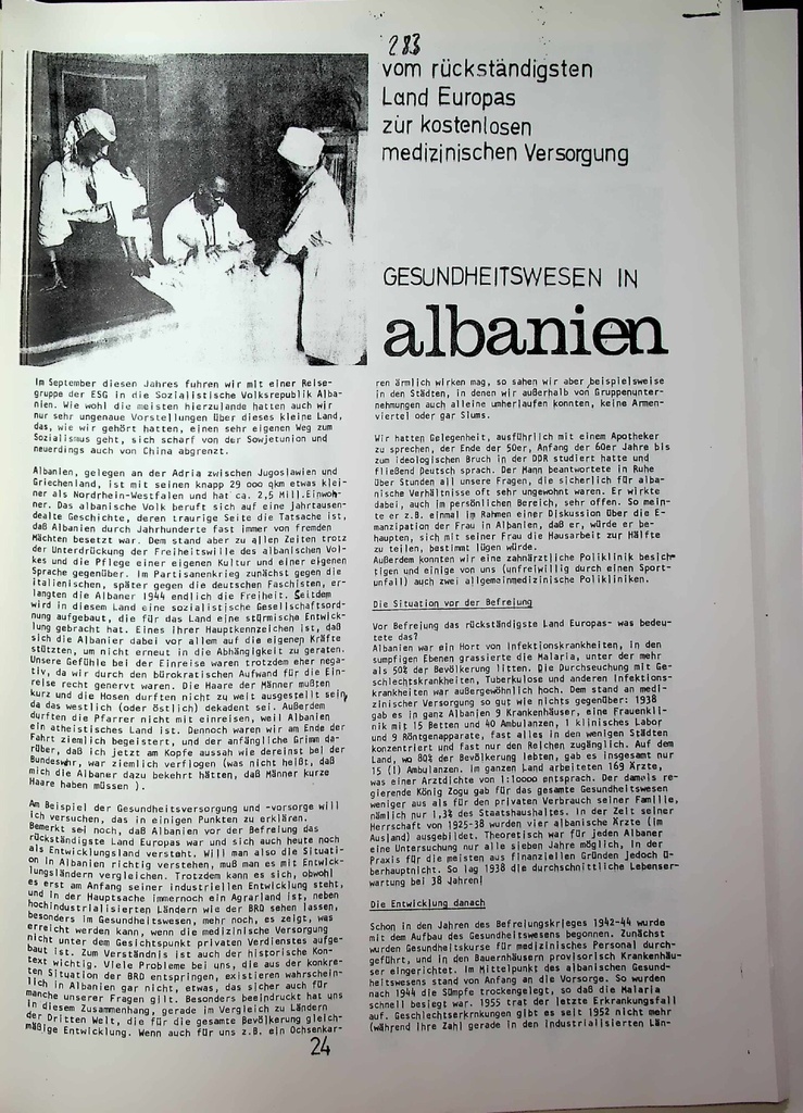 Gesundheitswesen in Albanien – Zeitschrift für alle Gesundheitsberufe