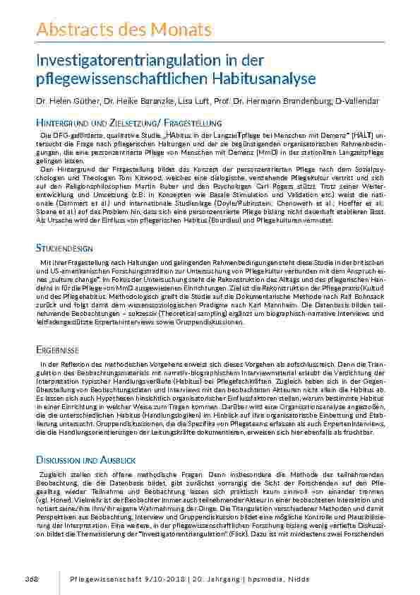 Abstracts des Monats